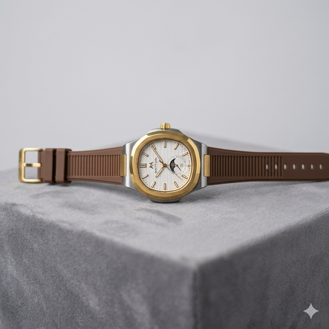 Matturi Fashion Luxury Sports Wristwatch Gold Plated Case Silicone Rubber Strap Non Waterproof Without Box