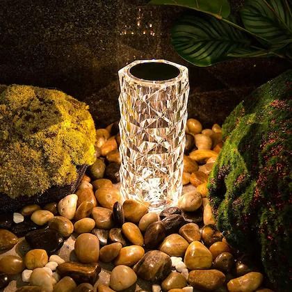 Crystal Lamp With Remote | RGB Rose Diamond Table Lamp Rechargeable | Diamond Crystal LED Light Lamp